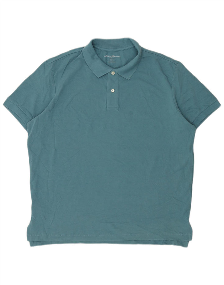 Eddie Bauer Herren-Poloshirt, große blaue Baumwolle