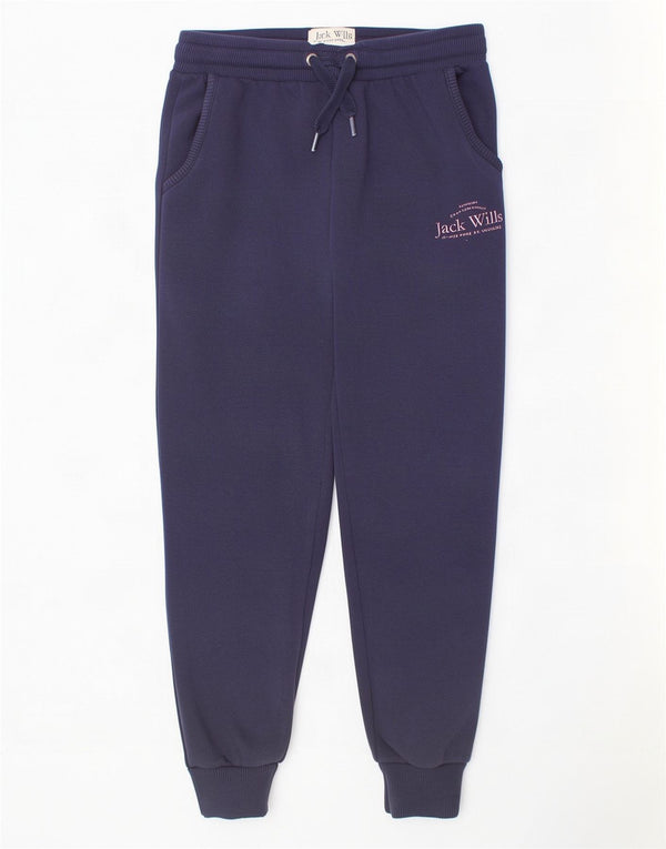 Jack Wills Mädchen-Trainingshose mit grafischem Muster, Marineblau, 8–9 Jahre