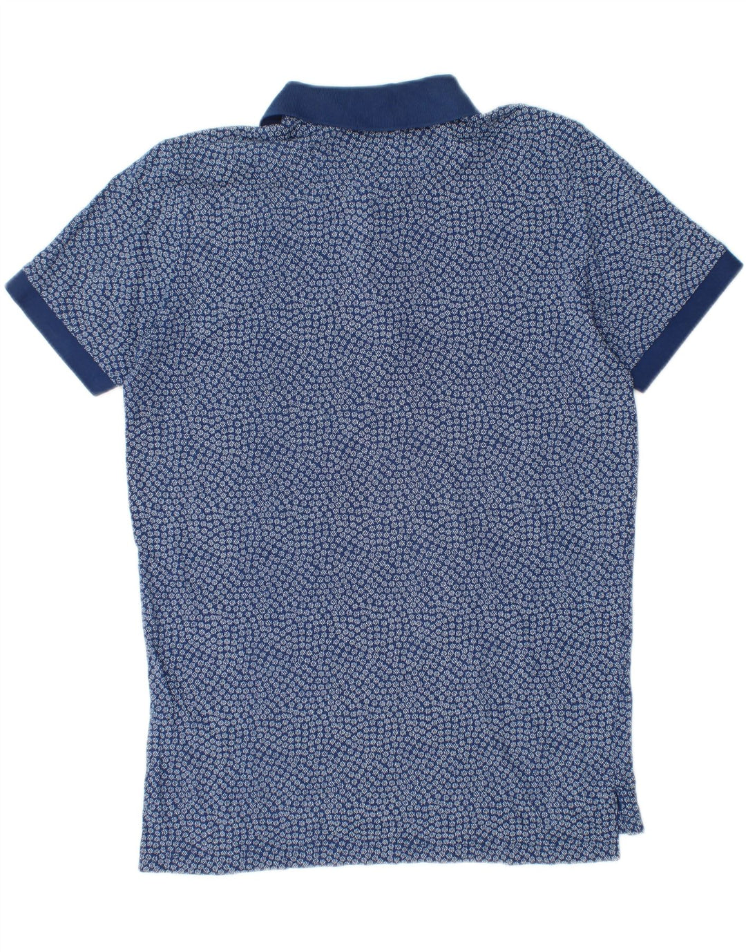 Brooks Brothers Herren-Poloshirt aus mittelblauer Baumwolle mit Blumenmuster