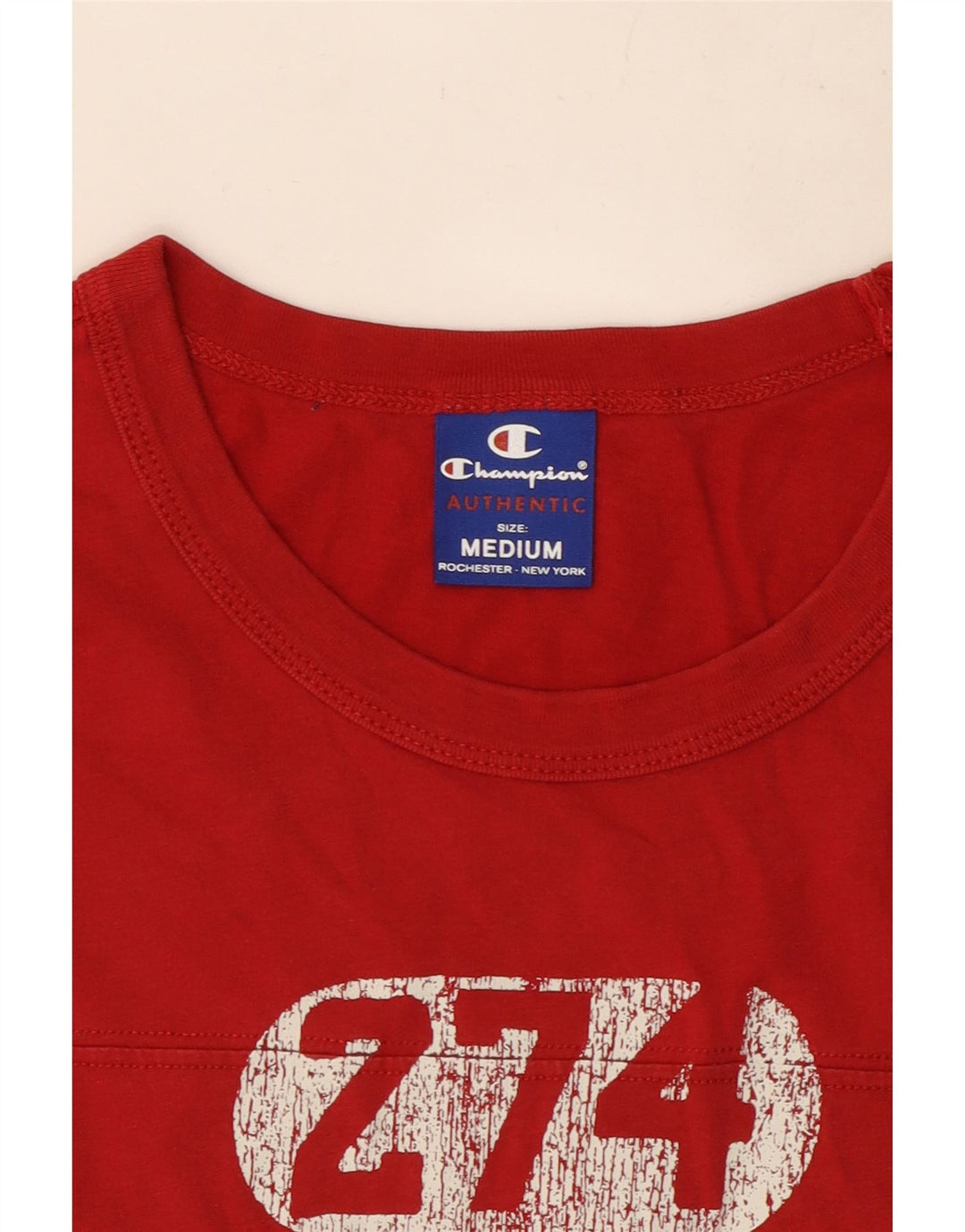 Champion Herren Grafik-T-Shirt-Oberteil Mittelrot
