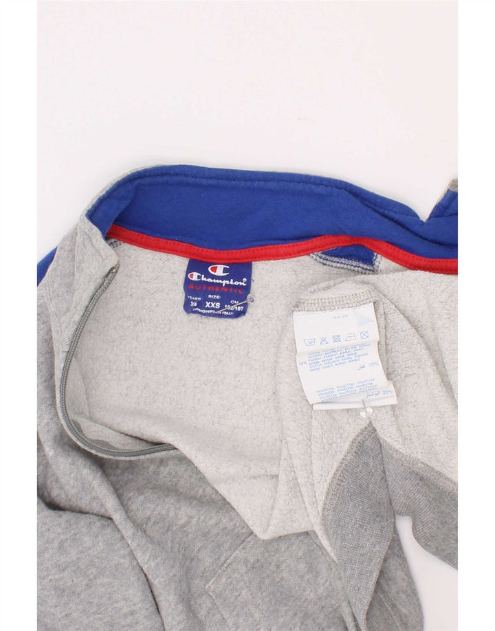 Champion Jungen-Trainingsanzugoberteil mit Grafik, 3–4 Jahre, 2XS, Grau, Farbblock