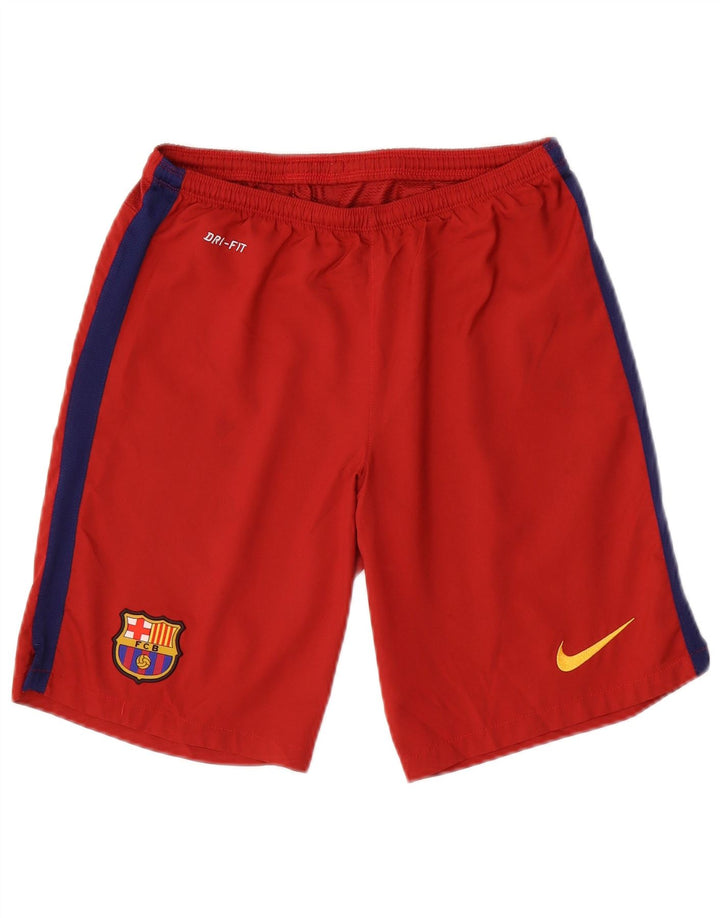 Nike Herren FCB Sportshorts, klein, rotes Farbblock-Polyester