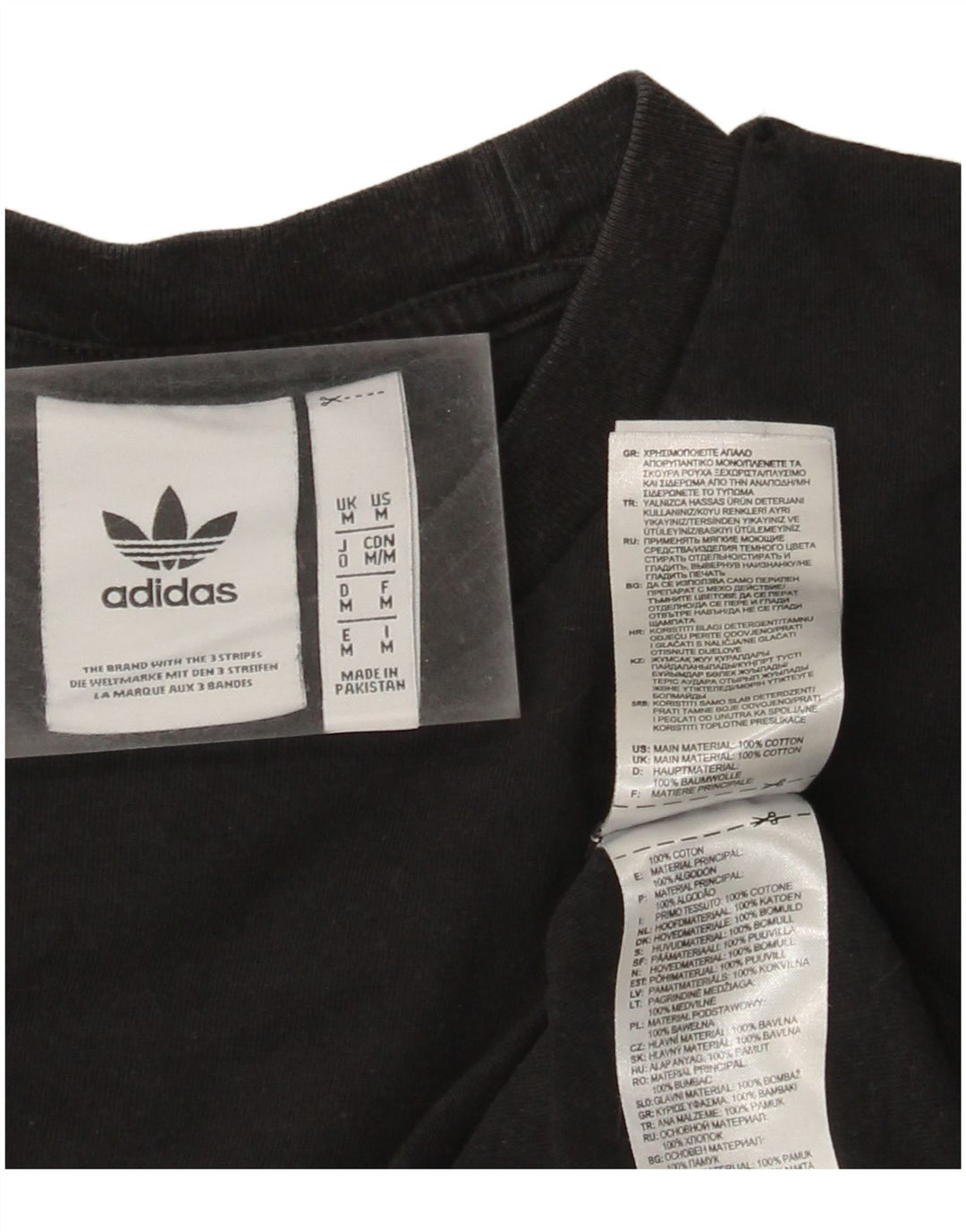 Adidas Herren Grafik T-Shirt Top Medium Schwarz Baumwolle