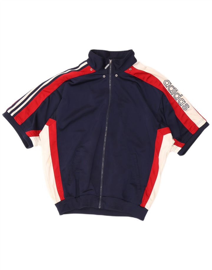 ADIDAS Herren Grafik-Trainingsanzug-Top-Jacke, UK 44/46, Größe L, Marineblau