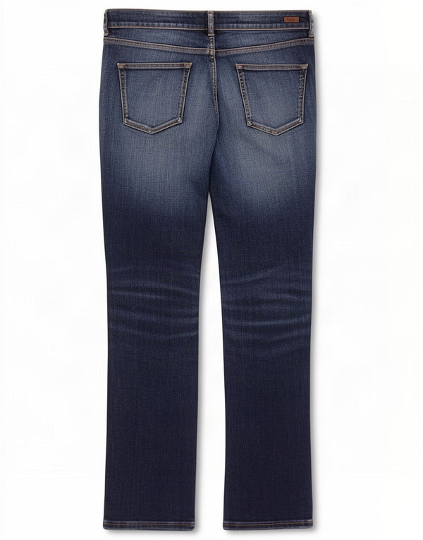 Massimo Dutti Damen Straight Jeans EU 42 Large W32 L30 Marineblau