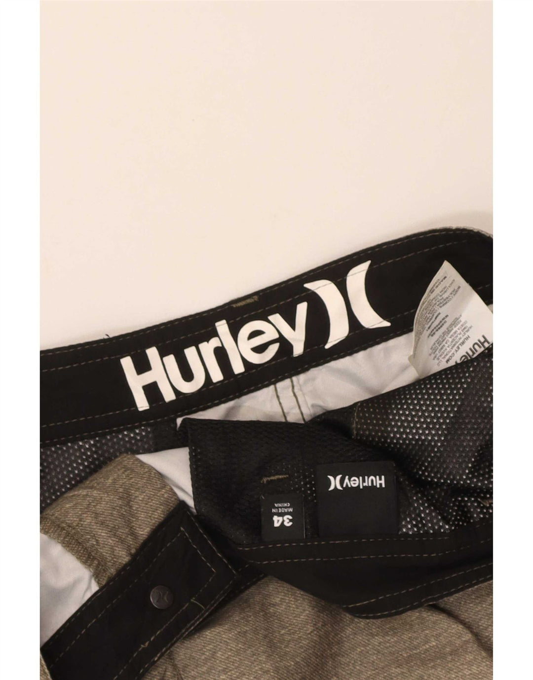 Hurley Herren Chino-Shorts W34 Large Khaki Polyester