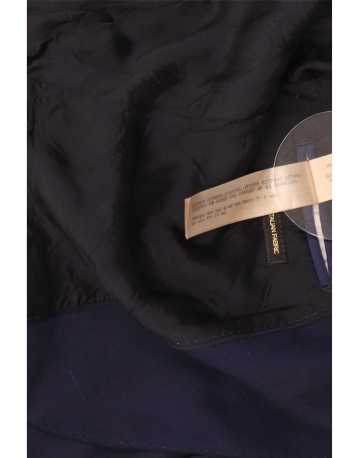 Massimo Dutti Herren-Blazer mit 2 Knöpfen, EU 54, XL, marineblaue Wolle