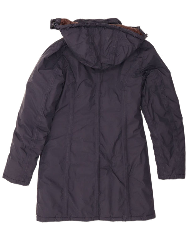 K-Way Wattierter Mantel mit Kapuze für Mädchen, 7–8 Jahre, Marineblau, Polyamid