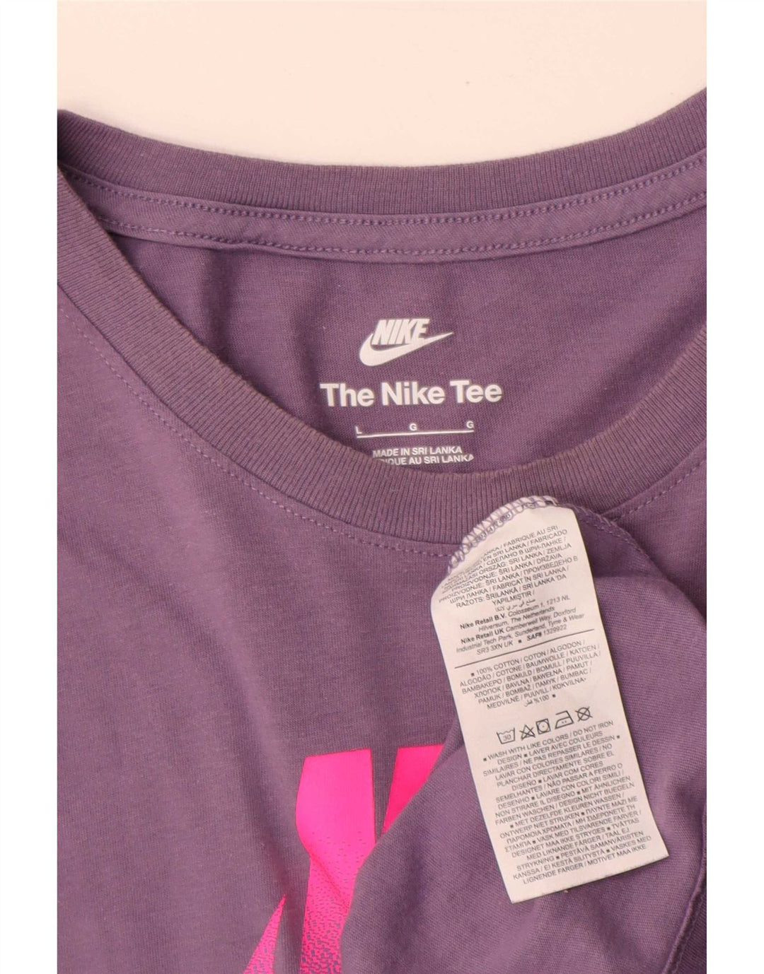 Nike Herren-T-Shirt mit Grafik, Größe L, Lila, Baumwolle