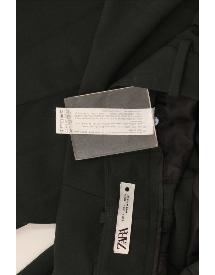 Slim-Anzughose für Damen von Zara, Größe L, W30, L28, Grün, Polyester