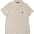 FRENCH CONNECTION Herren-Poloshirt, groß, cremefarbene Baumwolle