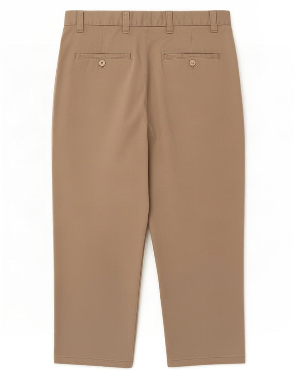 Zara Mens Capri Trousers EU 42 Large W32 L21 Beige Cotton