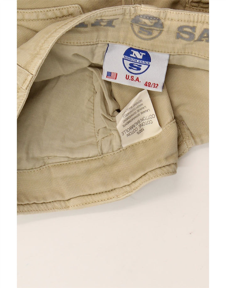 North Sails Herren Cargoshorts IT 48 Medium W32 Beige Baumwolle