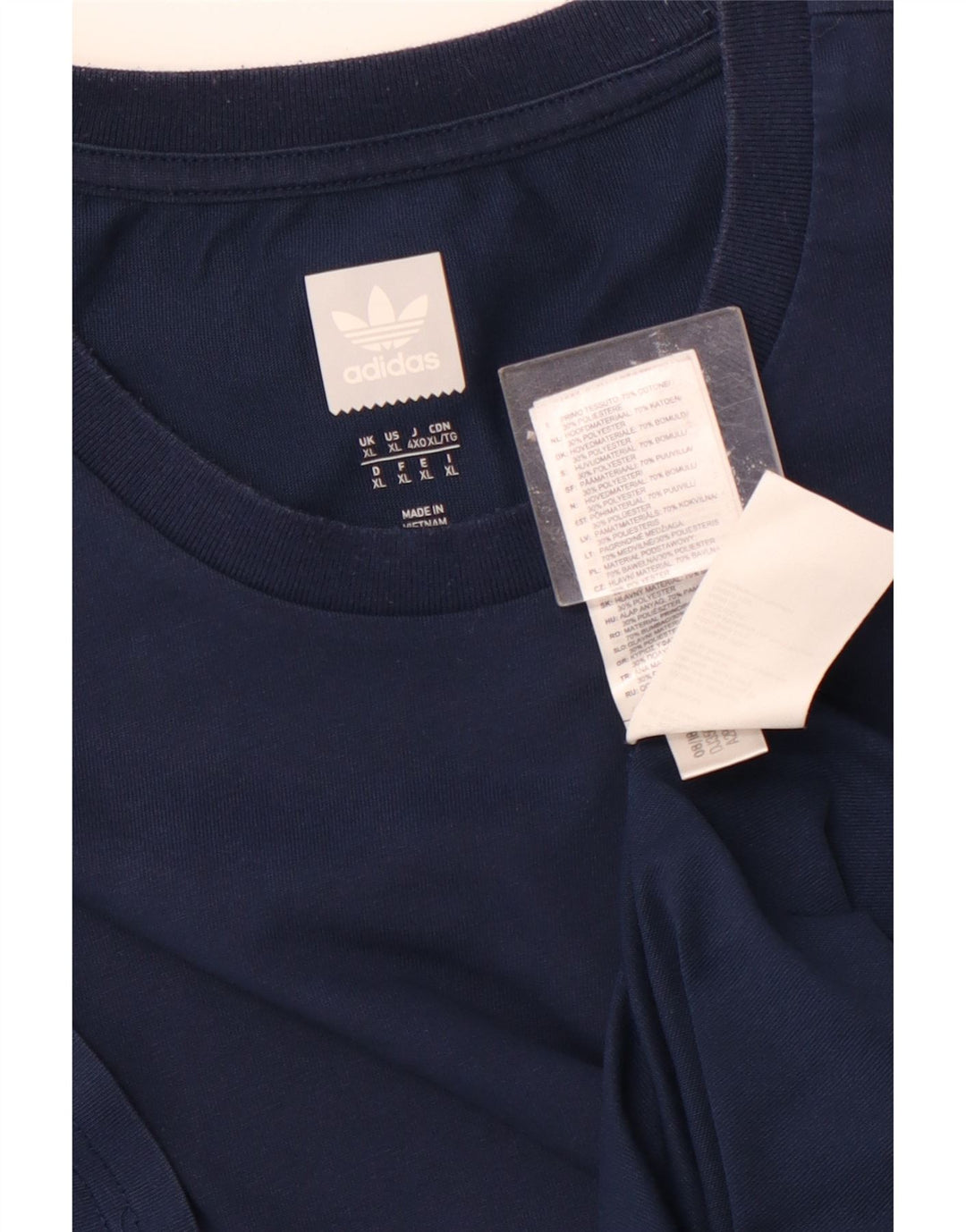 ADIDAS Herren Climalite T-Shirt Top XL Marineblau Baumwolle