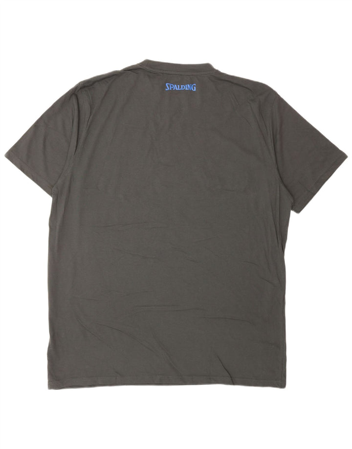 SPALDING Herren Grafik T-Shirt Top 3XL Grau Baumwolle