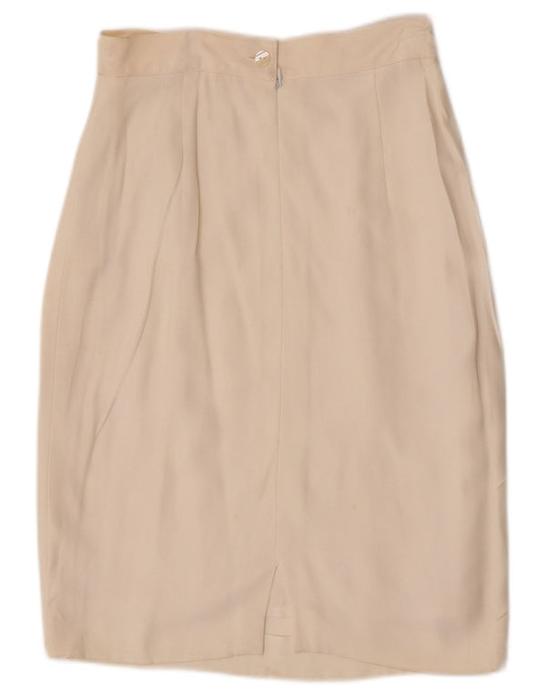 Renato Balestra Damen Bleistiftrock mit hoher Taille IT 42 Medium W27 Off White