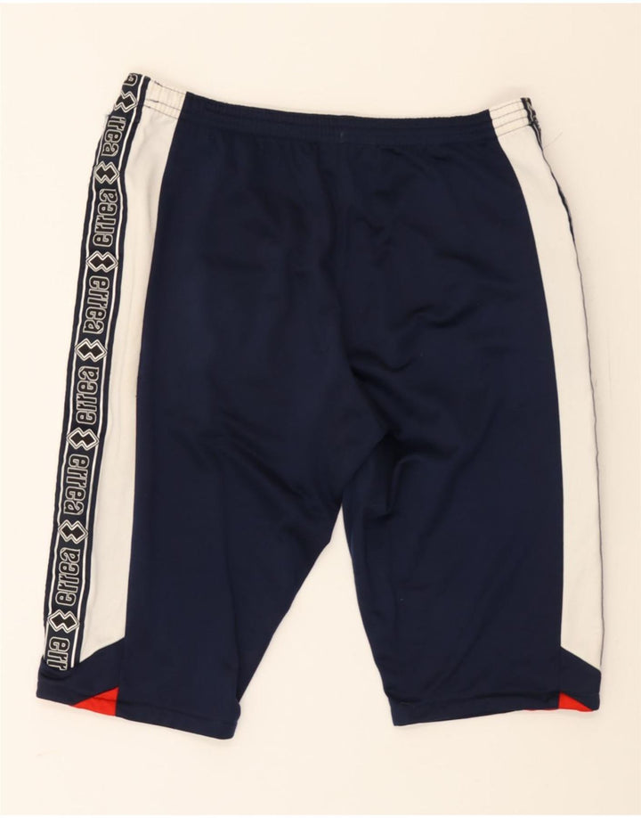 ERREA Mens Graphic Sport Shorts XL  Navy Blue Colourblock Vintage Errea and Second-Hand Errea from Messina Hembry 