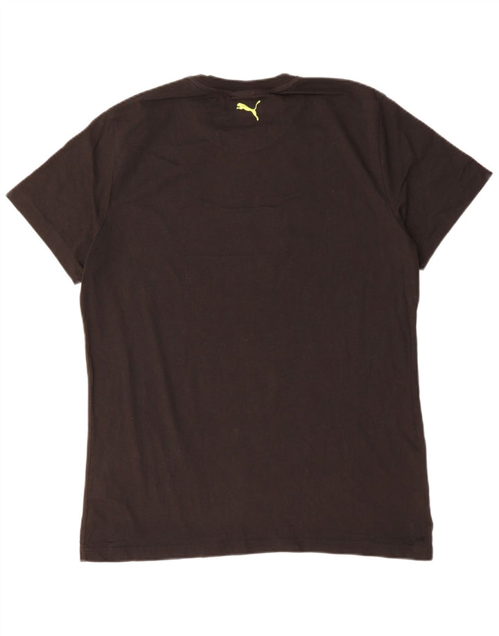 Puma Herren T-Shirt mit Grafik, groß, aus schwarzer Baumwolle