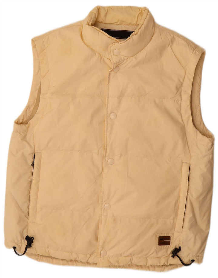 Gas Herren Wattierte Weste UK 40 Large Beige Polyamid