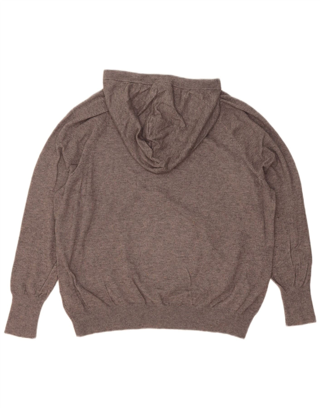Oasis Damen-Pullover mit Kapuze, UK 14, mittelgrau gefleckte Viskose