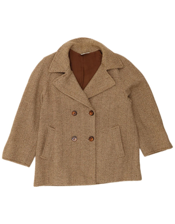 Gianfrediani Damen Zweireihige Blazerjacke IT 42 Mittelbraune Wolle