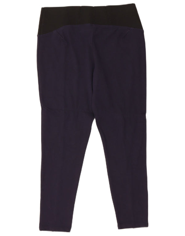 Marks & Spencer Damen Crop Leggings UK 14 Large Marineblau Farbblock