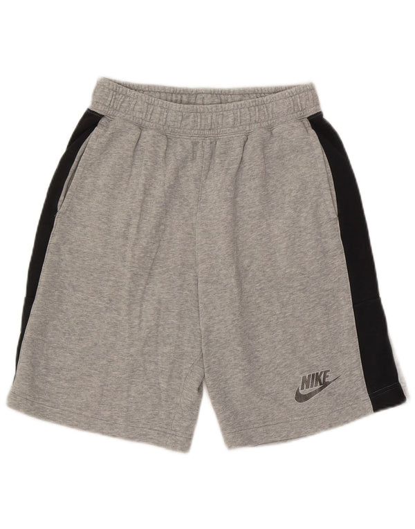 Nike Sportshorts für Jungen, 13–14 Jahre, XL, graue Colourblock-Baumwolle
