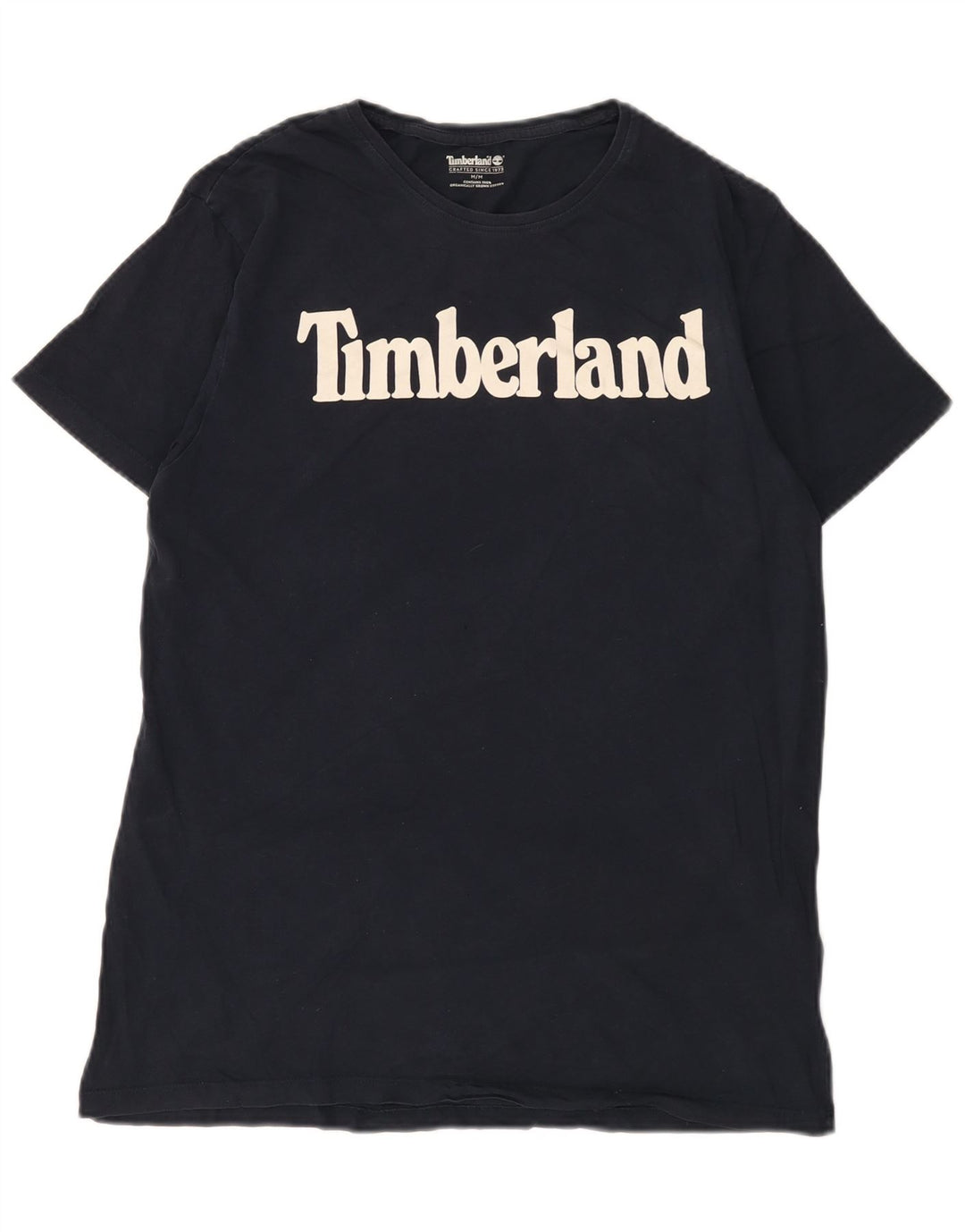 Timberland Herren Grafik-T-Shirt-Oberteil aus mittelblauer Baumwolle