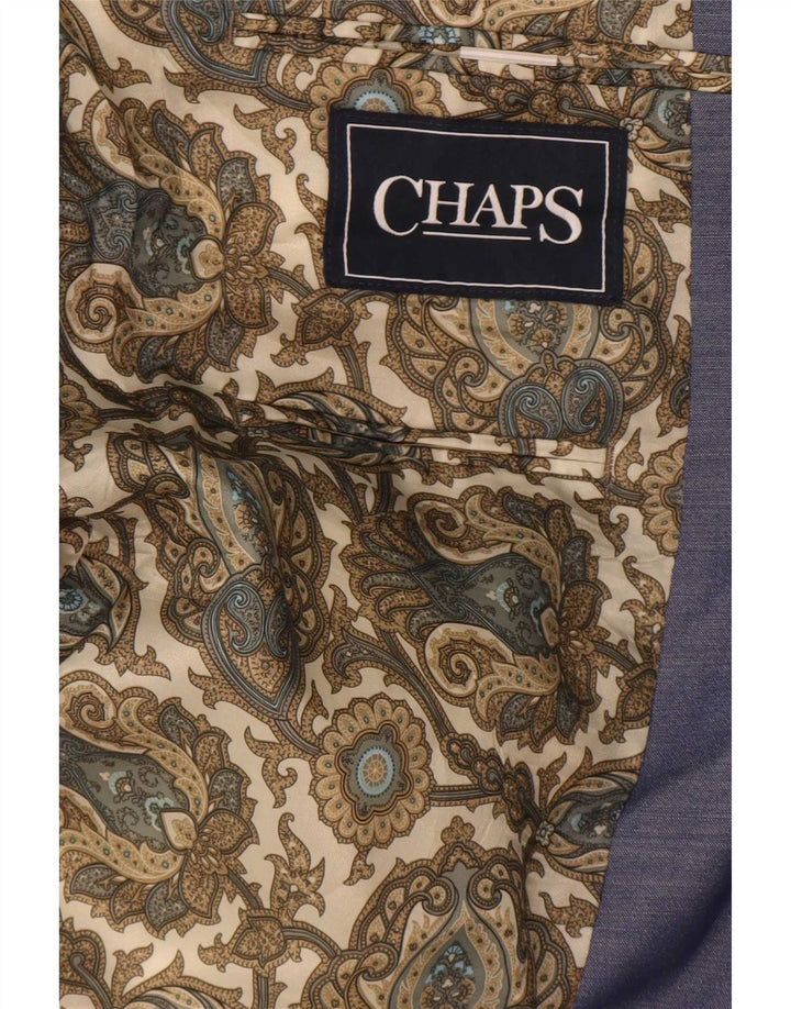 Chaps Herren-Blazer mit 2 Knöpfen, UK 46 3XL, blau geflecktes Polyester