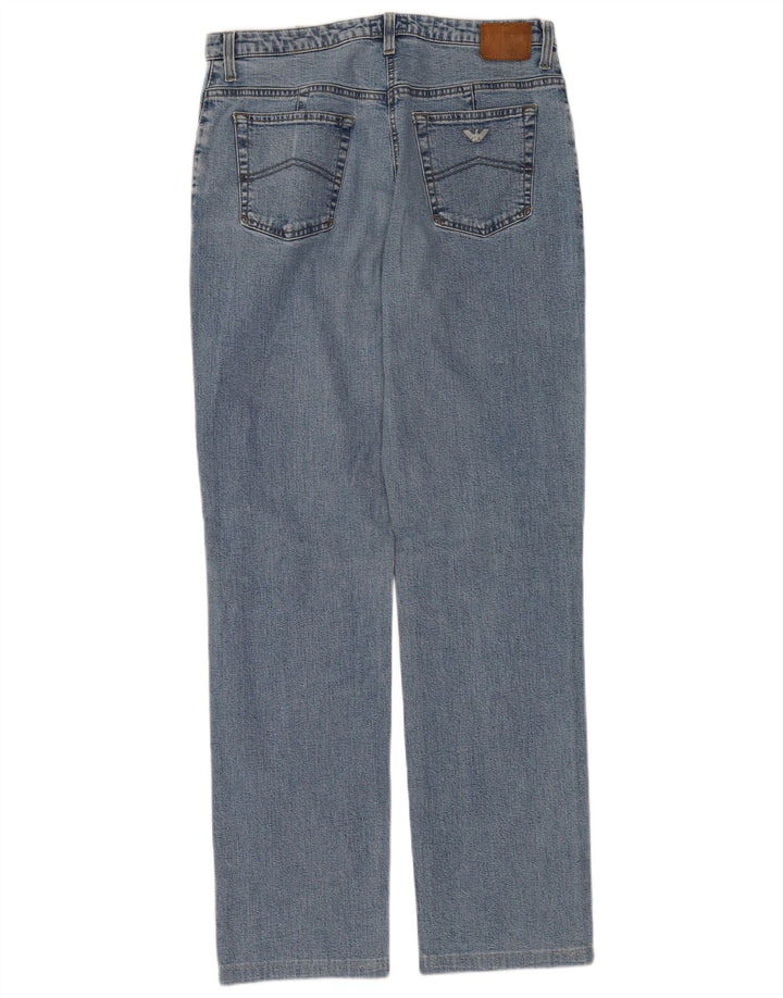 Armani Damen Indigo Straight Jeans W32 L32 Blaue Baumwolle