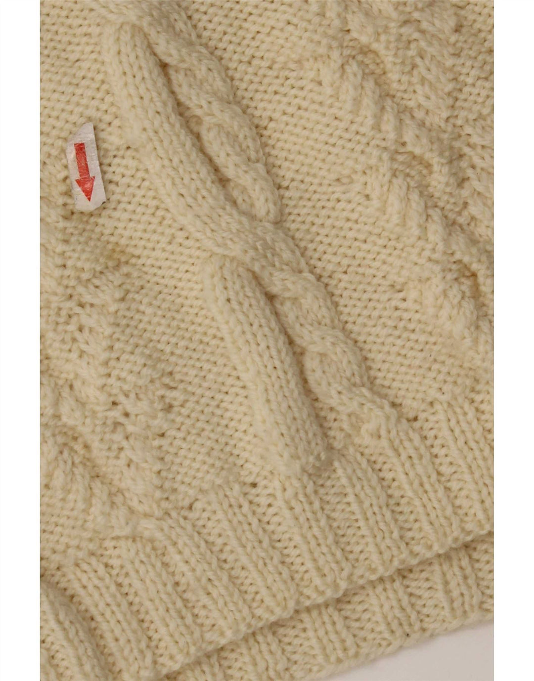Vintage Damen Rollkragenpullover Pullover UK 12 Medium Off White