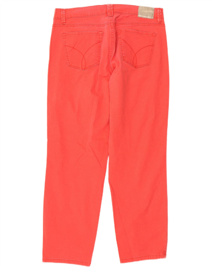 Calvin Klein Damen Slim Fit Cropped-Hose US 10 Medium W30 L26 Rot