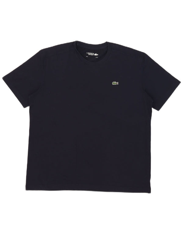 Lacoste Herren T-Shirt Top Größe 6 XL Marineblau Baumwolle