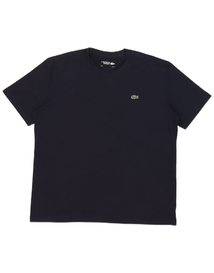 Lacoste Herren T-Shirt Top Größe 6 XL Marineblau Baumwolle