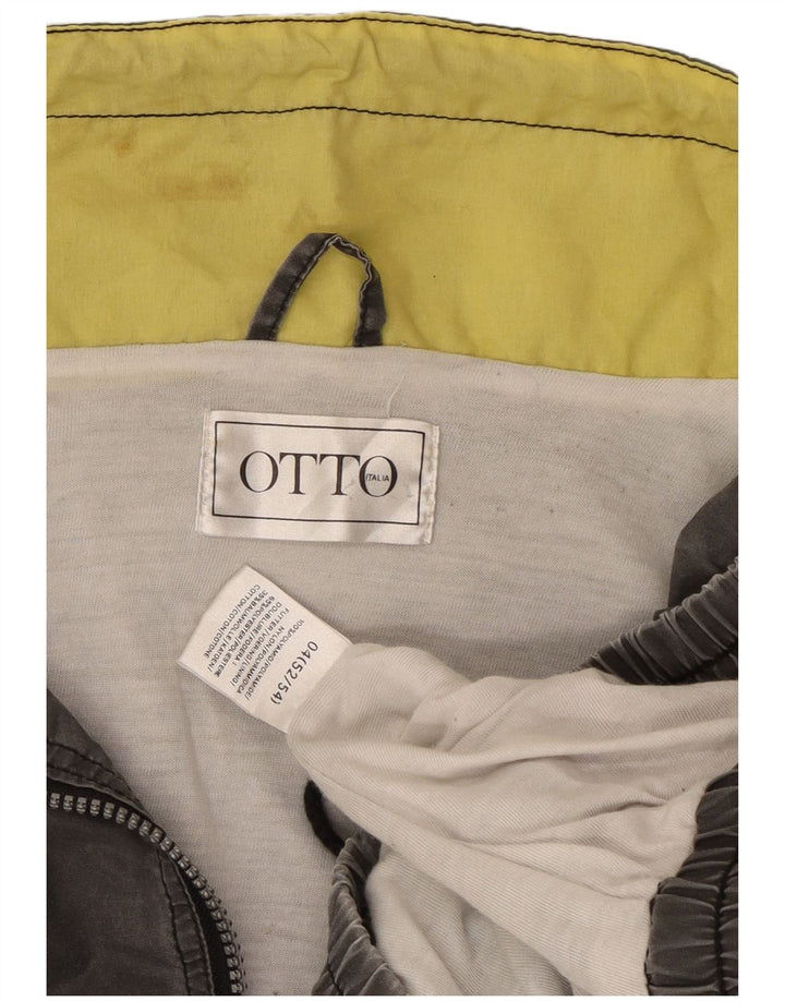 Vintage Herren Bomberjacke IT 52/54 XL Mehrfarbiges Colourblock-Polyester