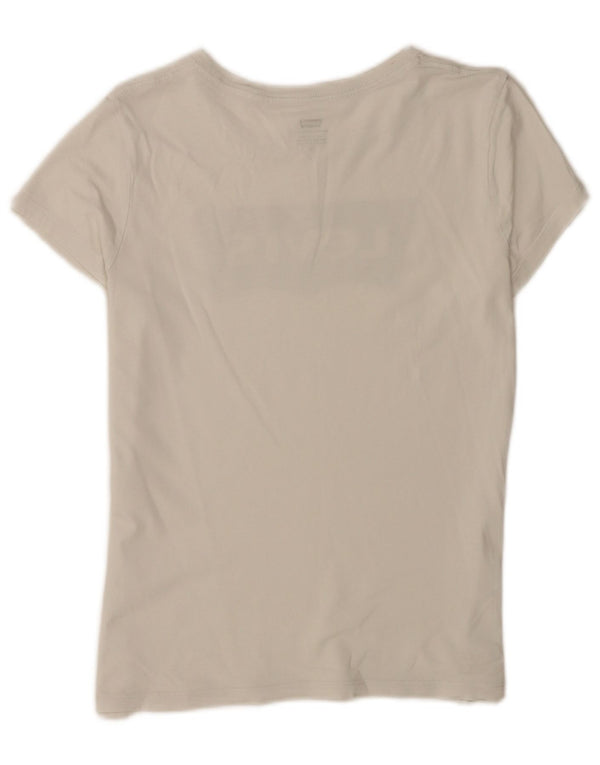 Levi's Damen Grafik-T-Shirt-Oberteil UK 14 Large Weiß