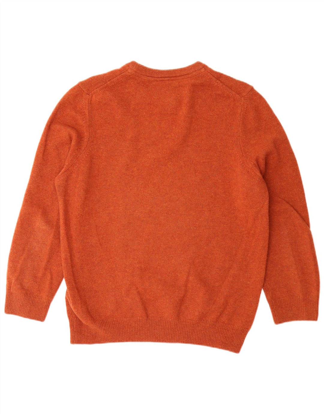 Lyle & Scott Herren-Pullover mit Rundhalsausschnitt, lockere Passform, mittelorange