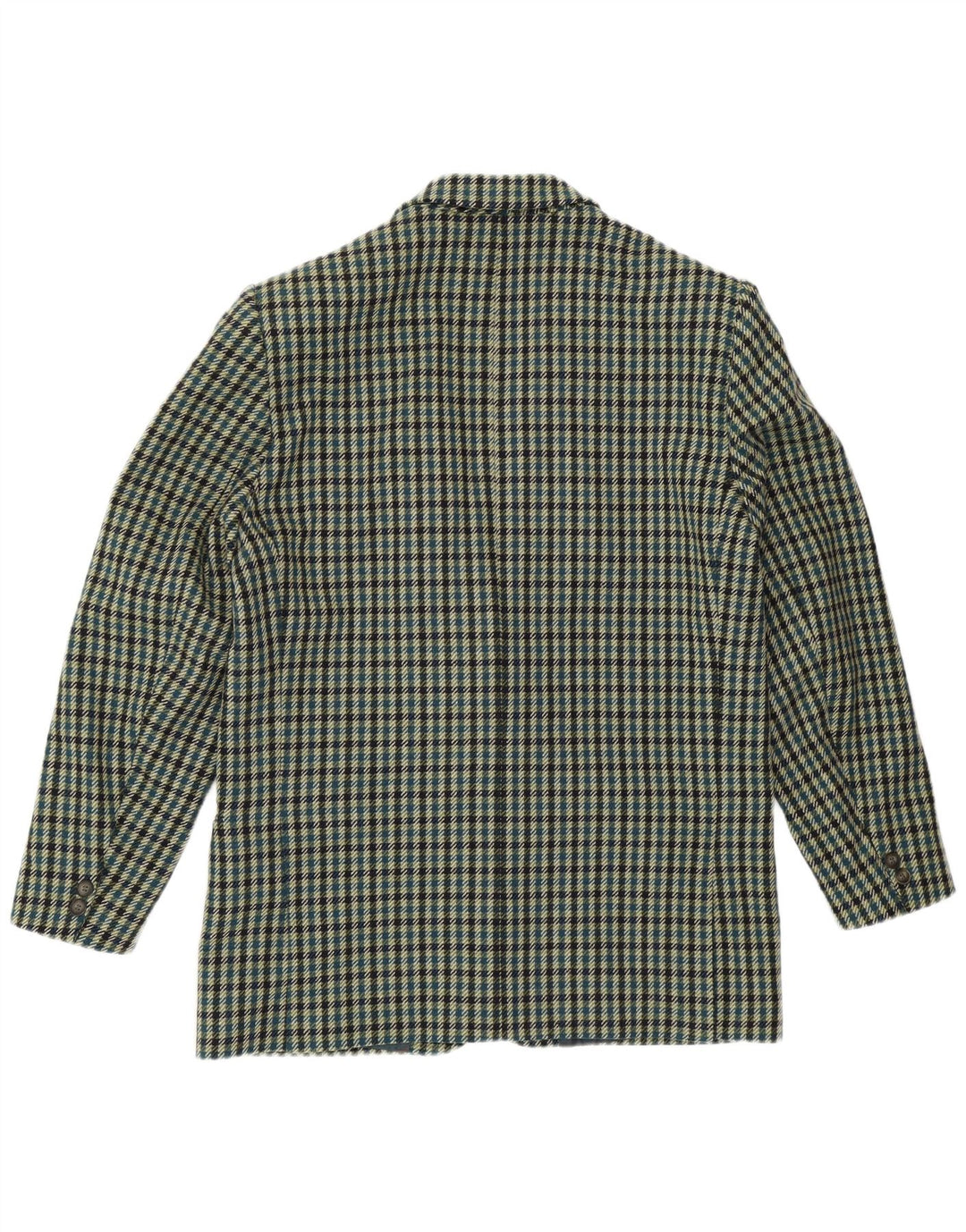 MONTEZEMOLO Herren-Blazer mit 2 Knöpfen, UK 40, große grün karierte Wolle