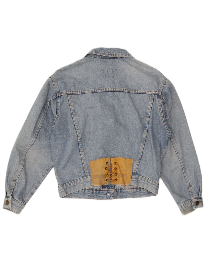 ROSEMARY Damen Crop Jeansjacke UK 14 Mittelblaue Baumwolle
