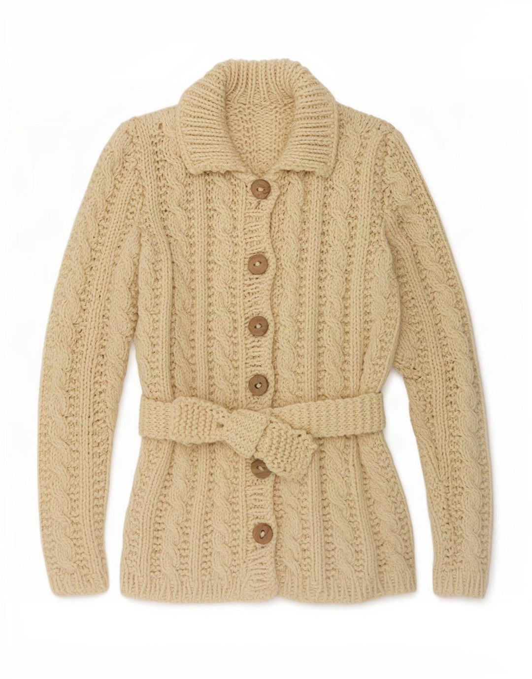 Vintage Damen Cardigan Pullover UK 12 Medium Off White