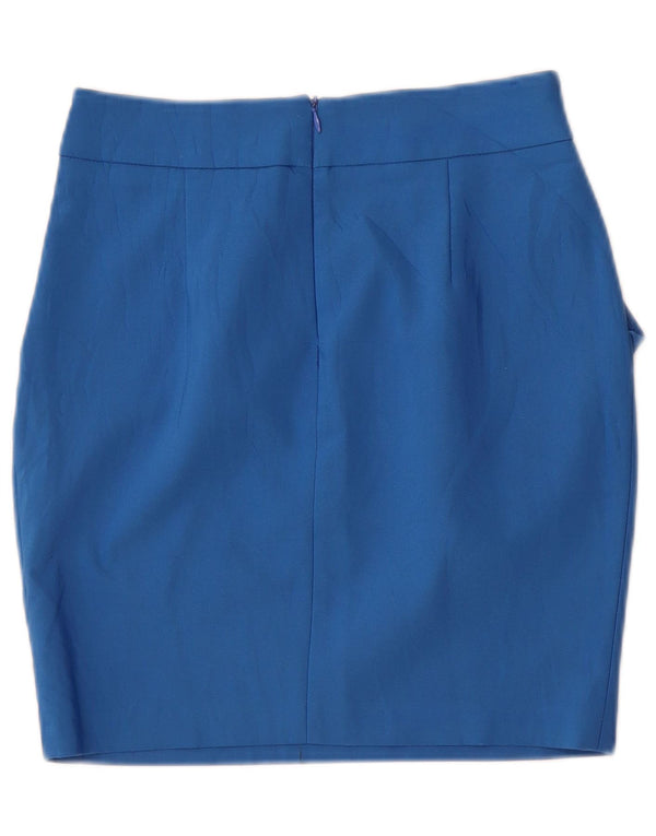 Zara Damen Minirock Small W26 Blaues Polyester