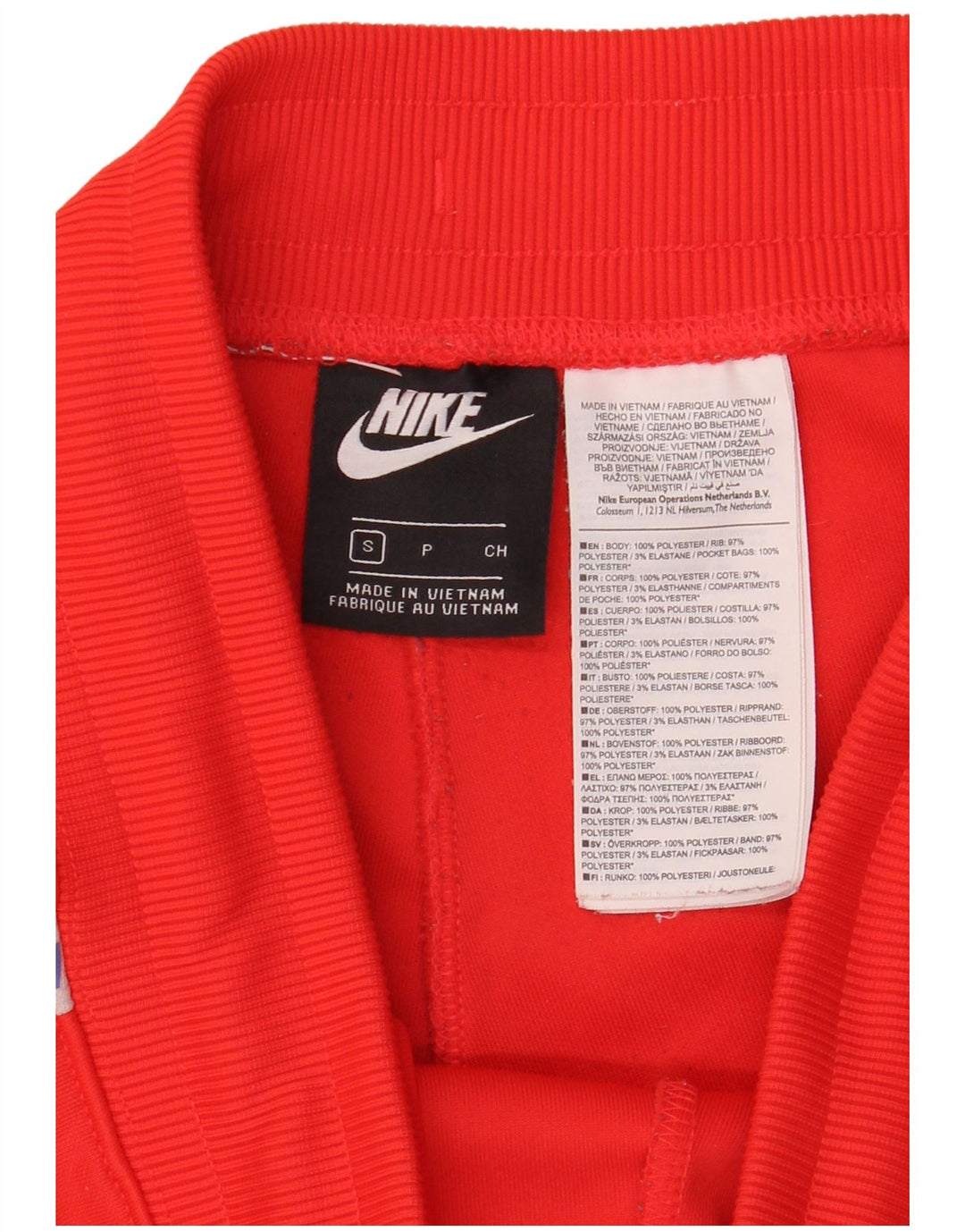 Nike Damen-Trainingshose mit Grafik, UK 10, Größe S, Rot, Farbblock