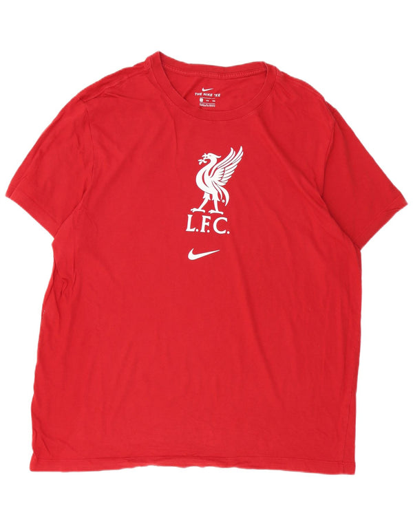 Nike Herren Liverpool Graphic T-Shirt Top 2XL Rote Baumwolle