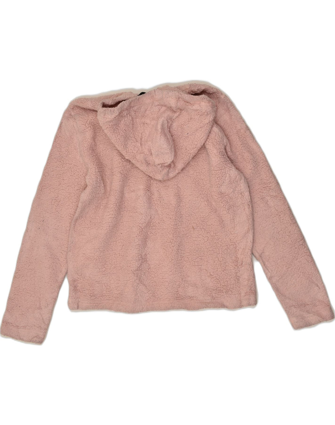 FILA Womens Hooded Fleece Jumper UK 14 Medium Pink Cotton | Vintage Fila | Thrift | Second-Hand Fila | Used Clothing | Messina Hembry 
