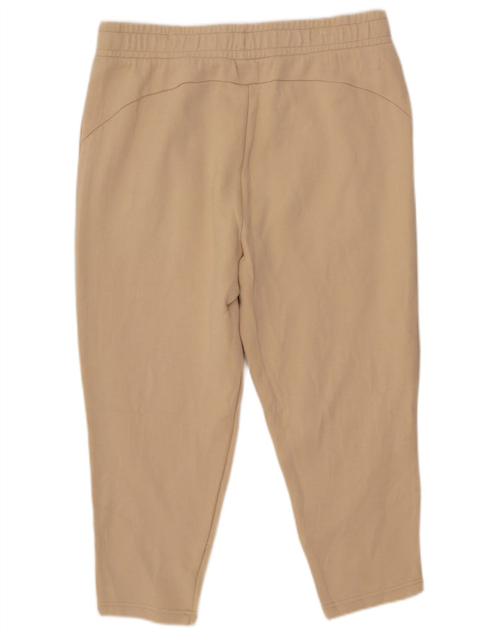PUMA Damen Capri-Trainingshose, UK 14, Größe L, Beige, Baumwolle