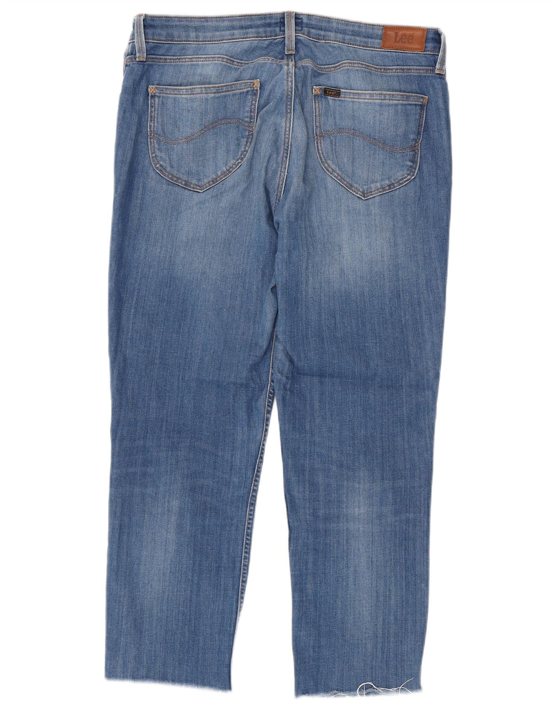 Lee Damen Scarlett verkürzte Jeans W33 L25 Blaue Baumwolle