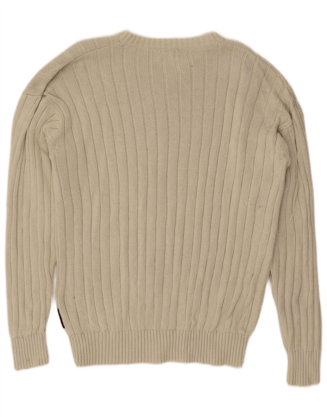 Kappa Herren V-Ausschnitt Pullover Pullover XL Beige Baumwolle