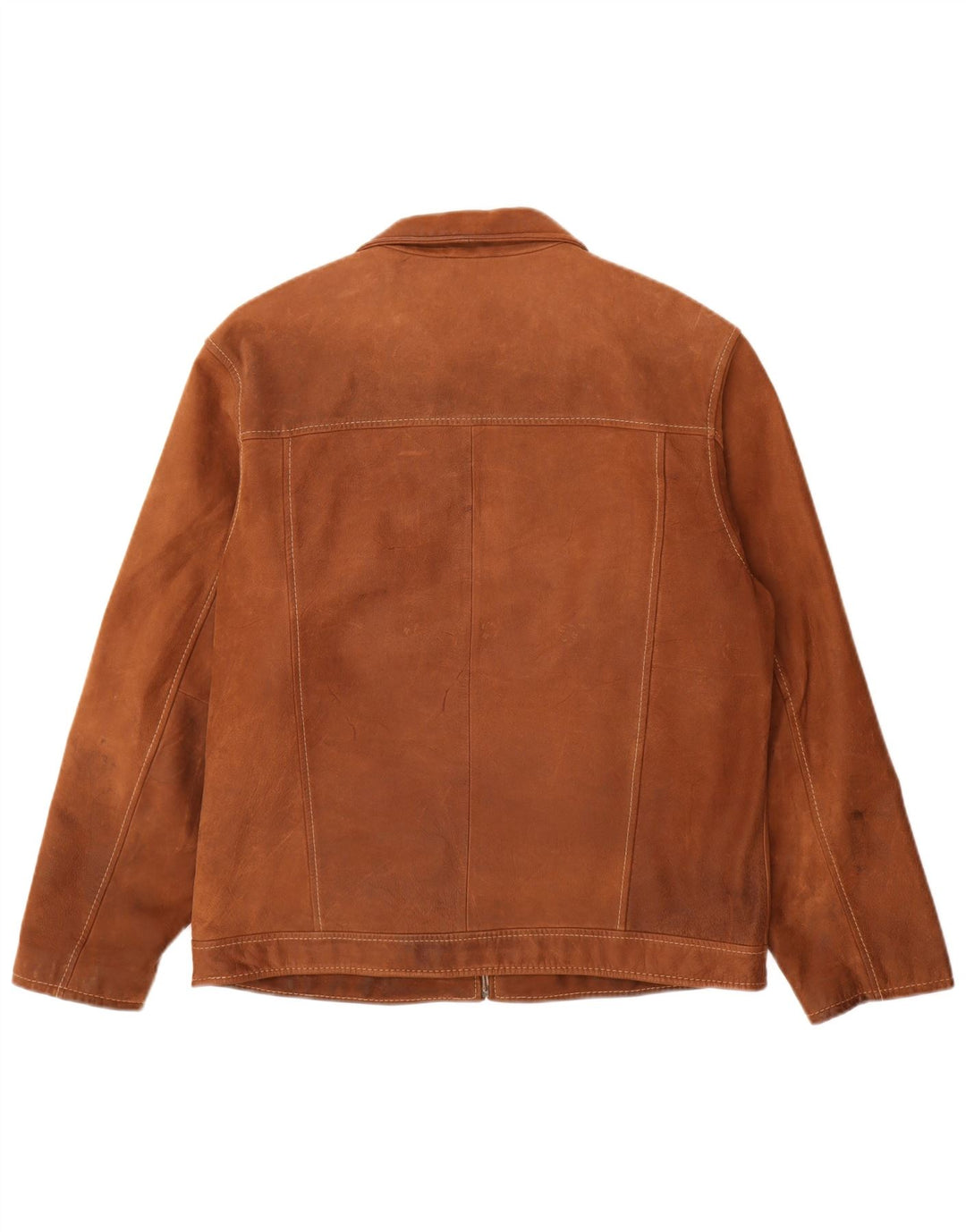 David Moore Herren Lederjacke IT 50 großes braunes Leder