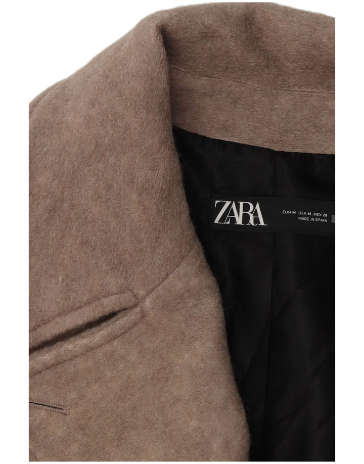 ZARA Damen Übergroßer Pea Coat UK 14 Mittelgrau