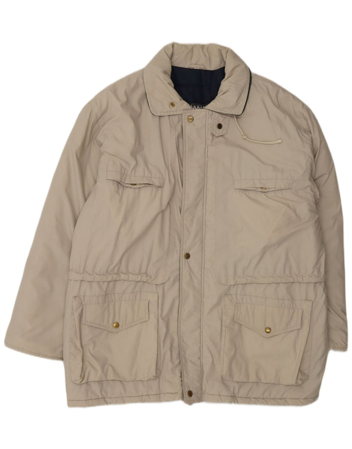 Vintage Herren Utility Jacke UK 40 Large Beige Polyester